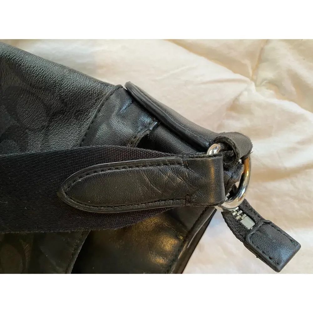 COACH Black Leather Crossbody Bag